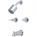 Kingston Brass KBX814 NuvoFusion Two Handle Tub & Shower Faucet