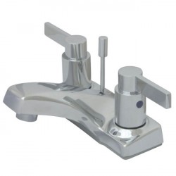 Kingston Brass KB810 NuvoFusion Double Handle 4" Centerset Lavatory Faucet w/ Brass Pop-up