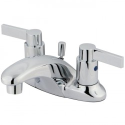 Kingston Brass KB862 NuvoFusion Double Handle 4" Centerset Lavatory Faucet w/ Brass Pop-up