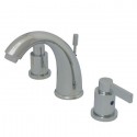 Kingston Brass KB8988NDL NuvoFusion Double Handle 8" to 16" Widespread Lavatory Faucet w/ Brass Pop-up
