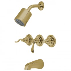Kingston Brass KB823 NuWave French Tub & Shower Faucet w/ Three Handle