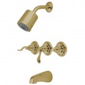 Kingston Brass KB8231NFL NuWave French Tub & Shower Faucet w/ Three Handle