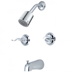 Kingston Brass KB8241NFL Nuwave French Two Handle Tub & Shower Faucet