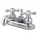 Kingston Brass KB60 Restoration Two Handle 4" Centerset Lavatory Faucet w/ Retail Pop-up & AX cross handles