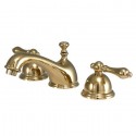 Kingston Brass KS396 Two Handle 8" to 16" Widespread Lavatory Faucet w/ Brass Pop-up