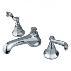 Kingston Brass KS446 Royale Two Handle 8" to 16" Widespread Lavatory Faucet w/ Brass Pop-up