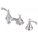 Kingston Brass KS5565FL Royale Two Handle 8" to 16" Widespread Lavatory Faucet w/ Brass Pop-up & FL lever handles