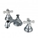 Kingston Brass KS5565PX Royale Two Handle 8" to 16" Widespread Lavatory Faucet w/ Brass Pop-up & PX cross handles