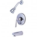 Kingston Brass KB869 Silver Sage Single Handle Tub & Shower Faucet w/ ZL lever handles