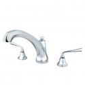 Kingston Brass KS432 Silver Sage Roman Tub Filler w/ ZL lever handles