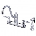 Kingston Brass KB7118TLLS Templeton Double Handle 8" Kitchen Faucet