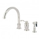 Kingston Brass KS7828TLLS Templeton Single Handle High Spout Kitchen Faucet