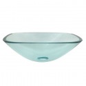 Kingston Brass EVSQ Templeton Tempered Glass Vessel Bathroom Sink w/out Overflow Hole