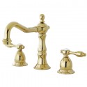 Kingston Brass KS197 Tudor Widespread Lavatory Faucet w/ Brass Pop-Up