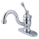Kingston Brass KB340 Victorian Single Handle 4" Centerset Lavatory Faucet w/ Retail Pop-up & BL lever handles