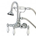 Kingston Brass AE12T1 Aqua Eden Vintage Wall Mount Clawfoot Tub Faucet, Polished Chrome