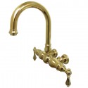 Kingston Brass CC3001T5 Vintage 3-3/8" Wall Mount Clawfoot Tub Filler w/ metal levers, Oxidized Satin Bronze