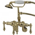 Kingston Brass CC4 Vintage Adjustable 3-3/8" - 10" Center Deck Mount Clawfoot Tub Filler w/ metal lever