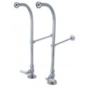 Kingston Brass CC45 Vintage Rigid Freestanding Supply Lines w/ H&C Porcelain levers