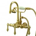 Kingston Brass CC Vintage Wall Mount Clawfoot Tub Filler w/ metal lever
