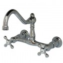 Kingston Brass KS324 Vintage 8" Wall-Mounted Two-Handle Vessel Sink Faucet