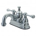 Kingston Brass KS710BL 4" Centerset Lavatory Faucet w/ Heritage Spout & Metal Lever Handle