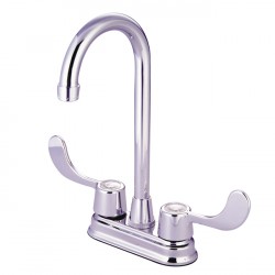 Kingston Brass GKB191ADA Water Saving Vista Bar Faucet w/ Blade Handles (ADA Compliant), Chrome