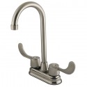 Kingston Brass GKB498ADA Vista Bar Faucet w/ Blade Handles, Satin Nickel