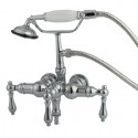 Kingston Brass CC20T1 Vintage 3-3/8" Wall Mount Clawfoot Tub Filler with Hand Shower