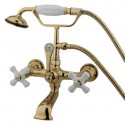 Kingston Brass CC559T Vintage Wall Mount Clawfoot Tub Filler with Hand Shower