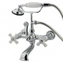 Kingston Brass CC560T1 Vintage Wall Mount Clawfoot Tub Filler with Hand Shower