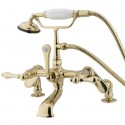 Kingston Brass CC65 Vintage Deck Mount Clawfoot Tub Filler with Hand Shower