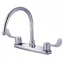 Kingston Brass GKB781 Water Saving Vista Centerset Kitchen Faucet with Blade Handles, Chrome