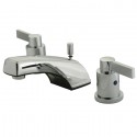 Kingston Brass KB892 NuvoFusion Double Handle 4" to 16" Widespread Lavatory Faucet with Brass Pop-up