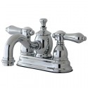 Kingston Brass KS7101 4" Centerset Lavatory Faucet w/ Heritage Spout & Metal Lever