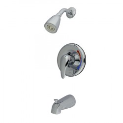 Kingston Brass GKB651 Water Saving Chatham Tub & Shower Faucet w/ 1.5GPM Shower Head & Single Lever Handle, Chrome