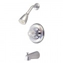 Kingston Brass GKB681 Water Saving Chatham Tub & Shower Faucet w/ Single Acrylic Handle, Chrome