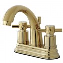 Kingston Brass KS8612DX Concord Two Handle Centerset Lavatory Faucet w/ Brass Pop-Up
