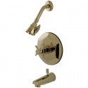 Kingston Brass KB463 Concord Single Handle Tub & Shower Set, Satin Nickel