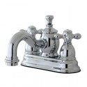 Kingston Brass KS710 4" Centerset Lavatory Faucet w/ Heritage Spout & AX Metal Cross Handle
