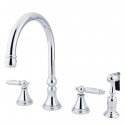 Kingston Brass GS279 Gourmetier Two Handle Kitchen Faucet