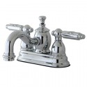 Kingston Brass KS710 4" Centerset Lavatory Faucet w/ Heritage Spout & GL Metal Lever Handle