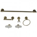 Kingston Brass BAK1750AB2 Heritage 6 Piece Bathroom Accessory Set