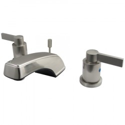 Kingston Brass KB892 NuvoFusion Double Handle Widespread Lavatory Faucet w/ Brass Pop-up