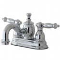 Kingston Brass KS710 4" Centerset Lavatory Faucet w/ Heritage Spout & TL Metal Lever Handle