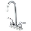 Kingston Brass KB495 Magellan Two Handle 4" Centerset High-Arch Bar Faucet