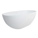 Kingston Brass VRTRS653123 Aqua Eden Claira 65" Contemporary Freestanding Oval Solid Surface Tub