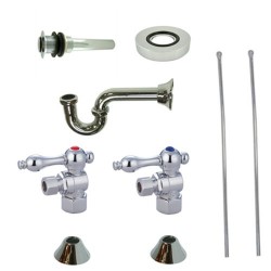 Kingston Brass CC4310 Trimscape Traditional Plumbing Sink Trim Kit w/ P Trap for Vessel Sink w/out Overflow Hole