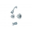 Kingston Brass GKB66 Water Saving Vintage Tub & Shower Faucet w/ cross handles