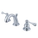 Kingston Brass GKB91 Water Saving Vintage Mini Widespread Lavatory Faucet w/ Retail Pop-Up w/ lever handles